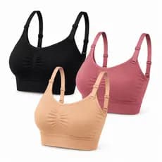 Kit 2 Top sutiãs Femininos com fecho traseiro e ajuste nas alças Bojo Removivel.Ou Kit com 3