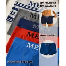 Kit 6 Cuecas box Masculina sem costura confortavel