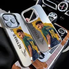 Capinha iPhone 11/12/13/14/15/16/17 Pro Max Capa rígida à prova de choque para celular com tema do Neymar