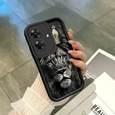 Capinha para iPhone 11/12/13/14/15/16/17 Pro Max Capa de silicone de leão moderna e legal de anime