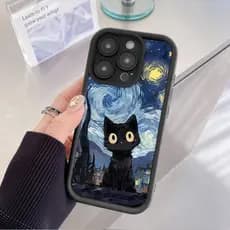 Capinha para iphone17 15 14 13 12 11 16promax 7/8plus x xr novo simples gato silicone anti-queda caso de telefone