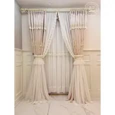 Katin pano gaze um estilo francês coreano creme estilo princesa rosa engrossado Blackout filha quarto casamento cortina