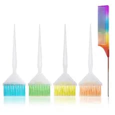 Balayage cor ampliada escova de tingimento de cabelo macio transparente arco-íris pente Paris pintura destacando ferrame