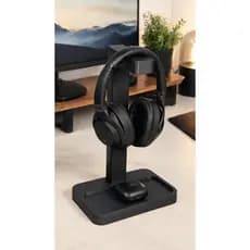 Suporte para Headset Organizador de mesa Fone de Ouvido Universal Compacto Resistente Escritório