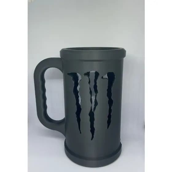 Caneca porta latas Estilo Monster Personalizada Resistente Grande Presente Criativo Gamer e Energia