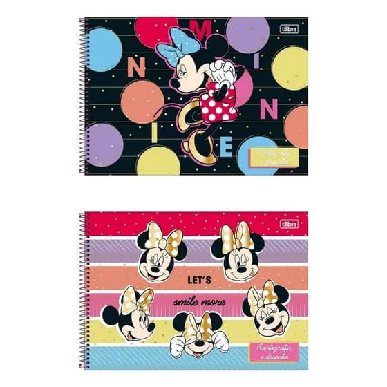 Caderno de Desenho Tilibra Minnie 80Fls 275x200mm Capa Dura