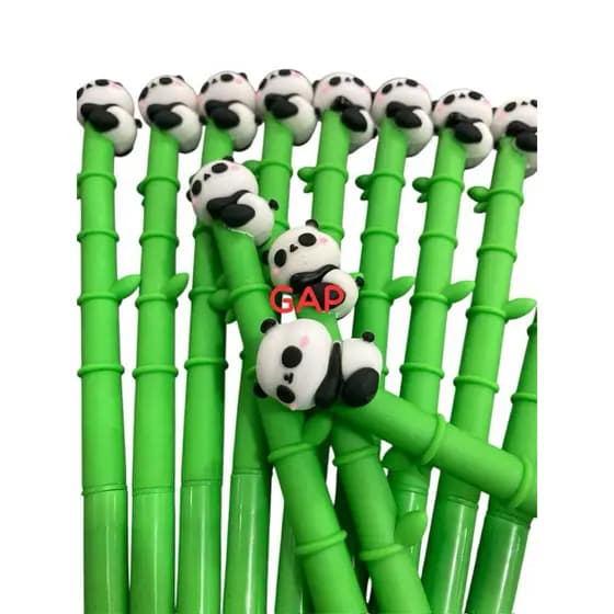 12 Canetas Panda Escrita Azul Ponta Fina