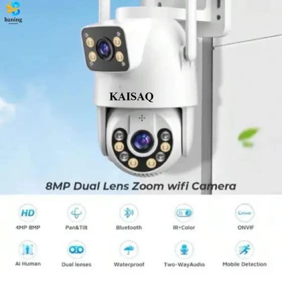 Câmera De Segurança a Prova de água Lente Dupla APP YOOSEE IP66 Camera IP WiFi 360