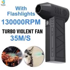 Soprador Turbo à Jato Portátil 130.000 RPM – Mini Ventilador, Sem Fio e Super Potente