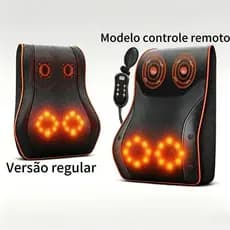 Almofada De Massagem Multifuncional Com Calor Para Alívio Das Costas E Lombar