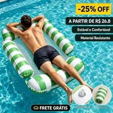 Boia Flutuante Inflável Reclinável Confortável Estável para Lazer e Diversão na Piscina Doméstica