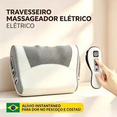 Almofada De Massagem Para Pescoço , Ombros E Costas Com Calor Relaxamento