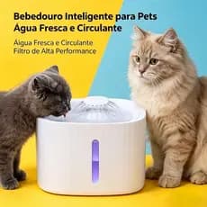 Bebedouro Inteligente para Pets Água Circulante com Filtro para Gatos e Cães