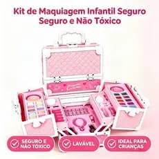 Kit Maquiagem Infantil 48 Peças Não Tóxico Seguro Lavável Brinquedo Meninas Presente