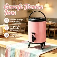 Garrafa Térmica De Aço Inoxidável 6/8L Com Torneira Conserva Bebidas Quentes e Frias Ideal Para Casa Camping
