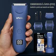 Aparador De Pelos Enssu Máquina De Cortar Cabelo Eletrico Depilação Íntima Com Base