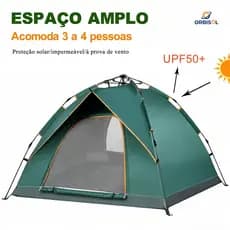 Barraca De Camping 3-4p Tenda Portatil Montagem Rápida