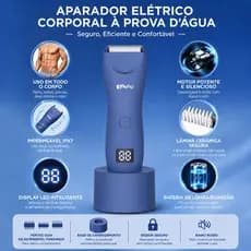 Máquina De Cortar Cabelo Barbeador Eletrico Kit Aparador De Pelos Peito Shaver Depilado Masculino