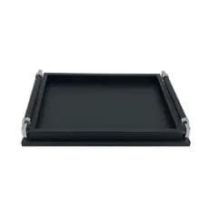 Bandeja de couro simples e moderna, bandeja de armazenamento de mesa, bandeja de aromaterapia de madeira, ornamentos lev