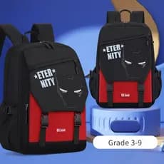 Nova mochila escolar infantil grau 3-9, mochila escolar para meninos, leve, à prova d'água, grande capacidade, Anime, Ny