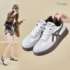 [Novo estilo moderno] Calçados esportivos casuais femininos de sola grossa malha aumentada respirável All-Match sapatos