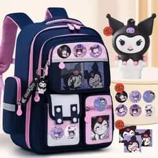 Em estoque!Mochila escolar infantil de novo estilo, mochila escolar masculina e feminina de 1 a 6 anos com pingente, fof