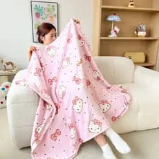 Novo Sanrio leite velo cobertor verão Nap cobertor escritório xale cobertor almoço das crianças pequeno cobertor