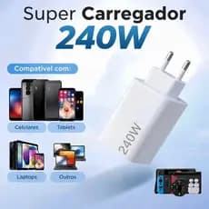 Adequado para todos os tipos de modelos de celular carregador 240W carregador Original carga Super rápida