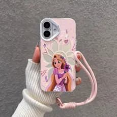 Capinha para iPhone 17/16/15/14/13/12 Pro Max Capa para celular da Rapunzel resistente a arranhões e durável com cordã