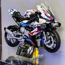 Compatível com Lego Cyberpunk BMW n1.000rr motocicleta crianças montagem educacional brinquedos bloco de construção deco
