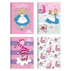 Caderno Brochura Animativa 1/4 Pequeno Alice 80 Folhas Capa Dura