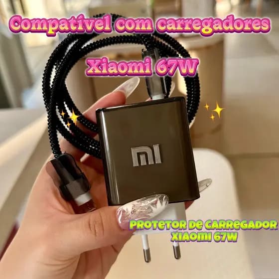 Protetor De Carregador Xiaomi 67W 90W 100W Compatível Com Cargas