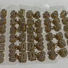 Kit 6/12/24  Unidades piranhas de metal com revestimento de strass lindas /2.5cm