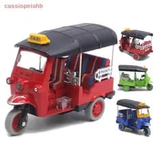 (cassiopeiahb) 1 Peça Presente De Aniversário Modelo De Triciclo Tailandês Brinquedo Simulação Tuk Estatueta De Carro Cr