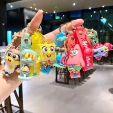 Segunda geração animação dos desenhos animados bob esponja calça quadrada torta Daxing polvo boneca bonito saco pingente