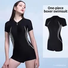 Maiô Profissional Feminino de Uma Peça com Corte Plano e Zíper Confortável