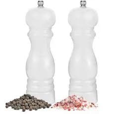 Conjunto de 2 peças para moedor de sal e pimenta de alta qualidade, frasco de tempero de sal e pimenta de madeira com nú
