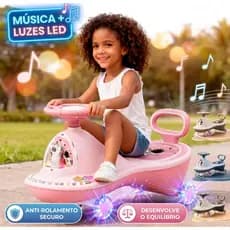 Carrinho Musical Infantil Gira 360° LED - Design Anti-Rolamento-Brinquedo de Presente