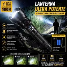 Lanterna Super Potente T9 P90/P50 Tática Forte Potente Sitio Fazenda Acampamento Camping Segurança