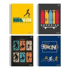Caderno Universitário Animativa Be Strong Esportes 10 Matéria 160 Fls