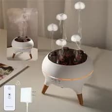 Difusor De Água-Viva Dançante Com 7 Cores , Umidificador De Aromaterapia De Óleo Essencial Para Quarto , Escritório , Co