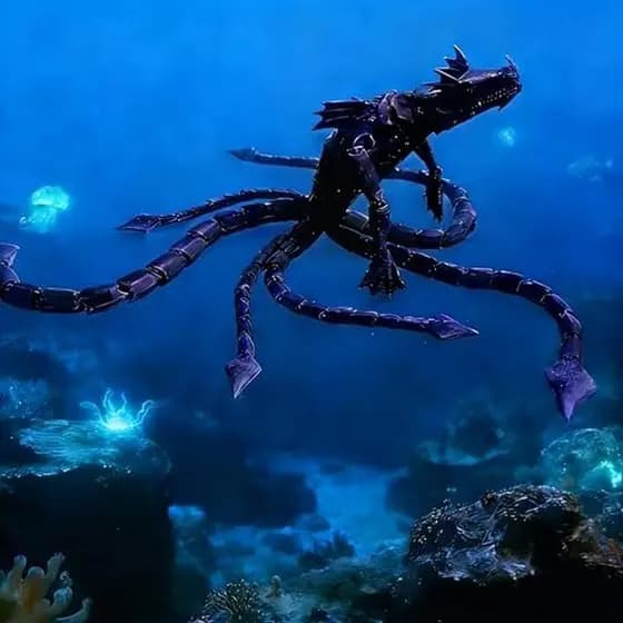 er Brinquedo Articulado Flexível Impresso Em 3D-sea Eater Deep Creature Colecionável , De Mesa Para Alívio Do Estresse &