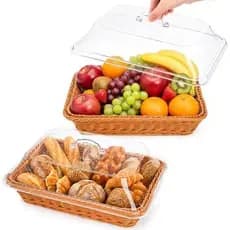 Cesta De Frutas Para Mesa De Vegetais , Retangular Servir Comida , Exibição De Restaurante , Festa De Cozinha , 13.8 " C