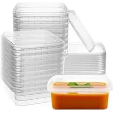 NYHI 8 Onças 20 Pacotes De Recipientes Quadrados Transparentes Deli Com Tampas Descartáveis De Plástico Sem BPA Para Arm