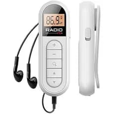 Rádio FM , Transistor De Bolso Portátil Recarregável Com Melhor Recepção , Ajuste Digital LCD Luz De Fundo , Som Estéreo