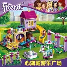 868PCS Compatível Com A  Good Friends Girl s Series Big Singer Livi Home Villa Heart Lake City Parque De Diversões C