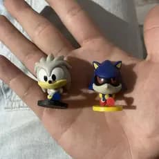 Estoque pronto Produtos em massa genuínos versão Q Supersonic Mouse Boneca Sonic Coleção Modelo Ornamentos Crianças Figu