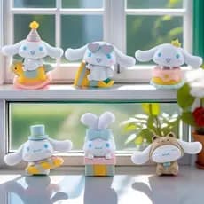 Estoque pronto festa canela cão caixa misteriosa boneca de orelhas grandes figura boneca bonito partículas cura decoraçã