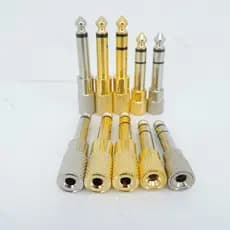 2 3 Pólos 6.35mm 6.5 Macho Para 3.5mm Fêmea mono Estéreo Conector Jack Adaptador De Fone De Ouvido Conversor Plugue De Á