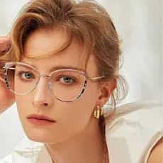 Mulheres Na Moda TR90 Full Rim Cat Eye Óculos Anti Blue Eyewear